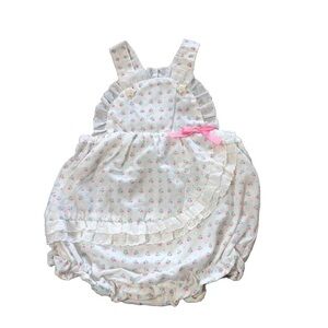 Healthtex Vintage Kids Clothing Baby Girls Floral Ruffle Outfit Size 9 Months